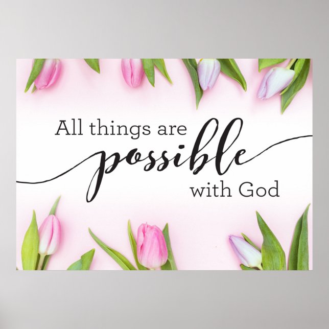 Póster All Things are Possible with God Art Print (Frente)