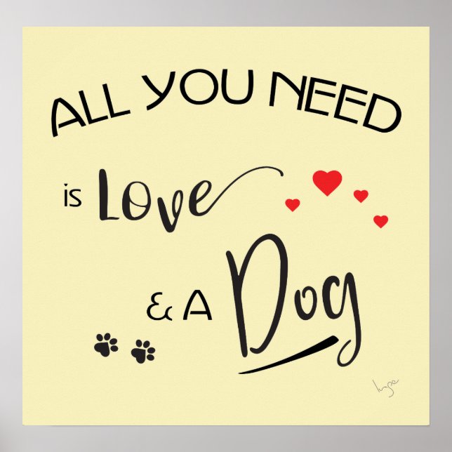 Póster All you need is Love and a Dog, Graphic (Frente)