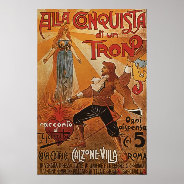Póster Alla Conquista di un Tron (Frente)