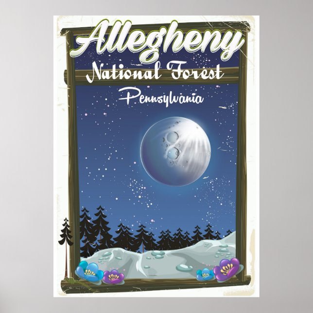 Póster Allegheny National Forest Pennsylvania (Frente)