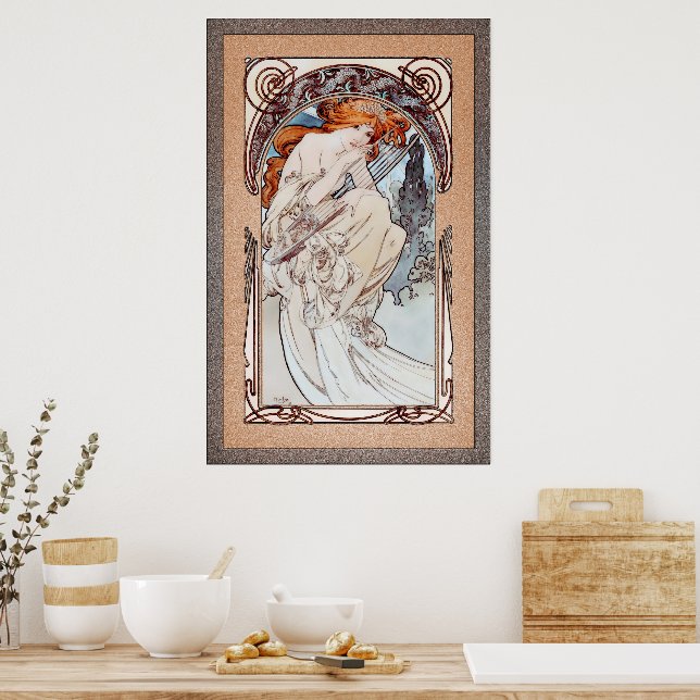 Póster Allegorie de la Musique by Alphonse Mucha (Cocina)