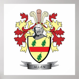 Póster Allen Coat of Arms