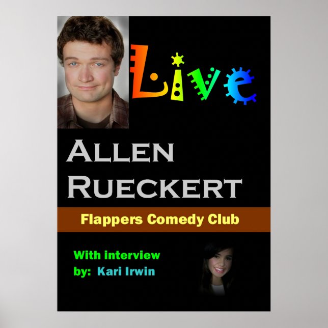 Póster Allen Rueckert LIVE (Frente)