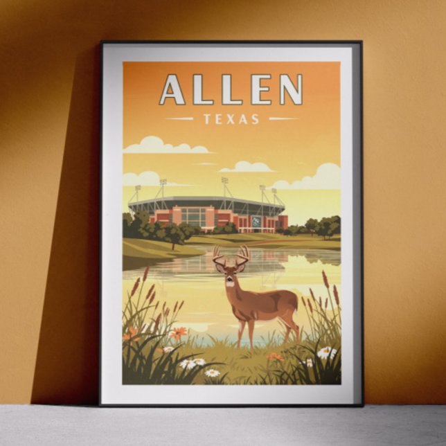 Póster Allen Texas Vintage (Subido por el creador)
