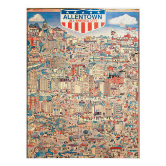 Póster Allentown Ciudad totalmente americana 1976