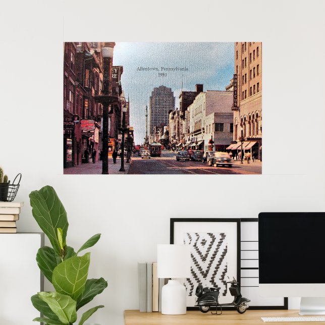 Póster Allentown, Pennsylvania 1950 (Oficina en casa)