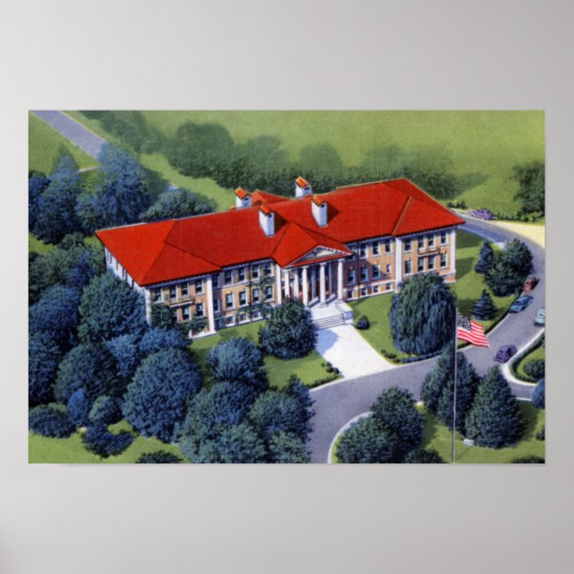 Póster Allentown Pennsylvania Cedar Escudo College (Frente)