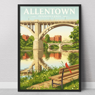 Póster Allentown vintage Pennsylvania