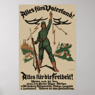 Póster ¡Alles fürs Vaterland! Poster WW1