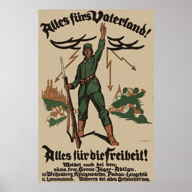 Póster ¡Alles fürs Vaterland! Poster WW1 (Frente)