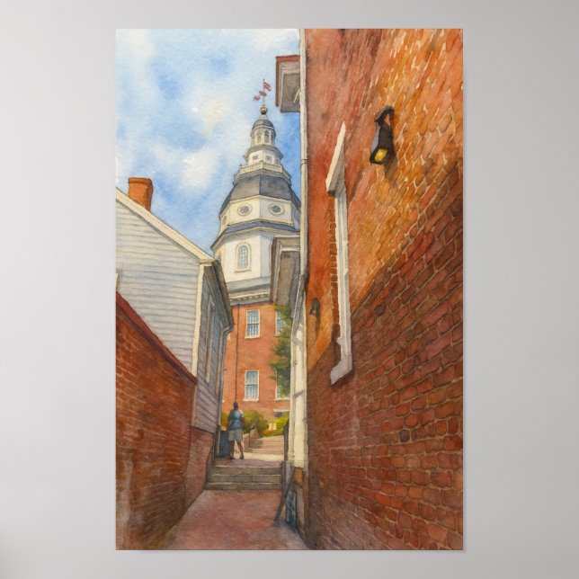 Póster Alley de la Casa de Gobierno de Maryland (Frente)