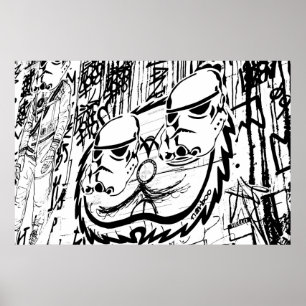 Póster Alley Graffiti Print