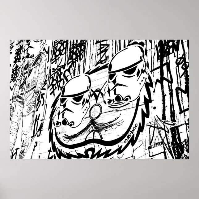 Póster Alley Graffiti Print (Frente)