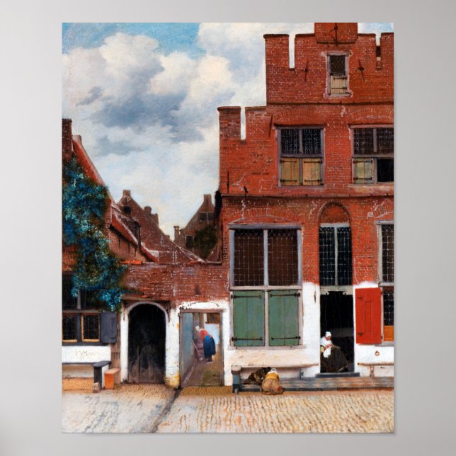Póster Alley holandés, Johannes Vermeer (Frente)