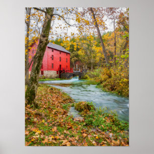 Póster Alley Mill En Otoño Poster