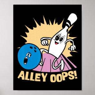 Póster ¡Alley Oops! Comic Bowling Mishap