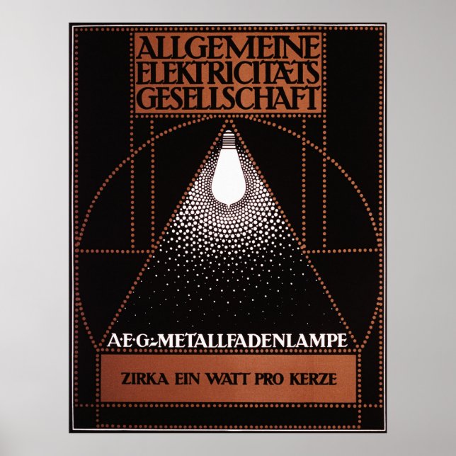 Póster Allgemeine Elektrizitats Gesellschaft AEG (Frente)