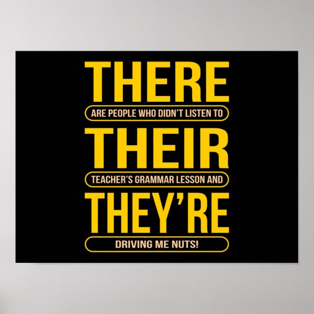 Póster Allí están los profesores de inglés (Frente)