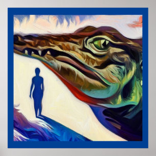 Póster Alligador de animales espirituales 1