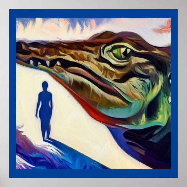 Póster Alligador de animales espirituales 1 (Frente)