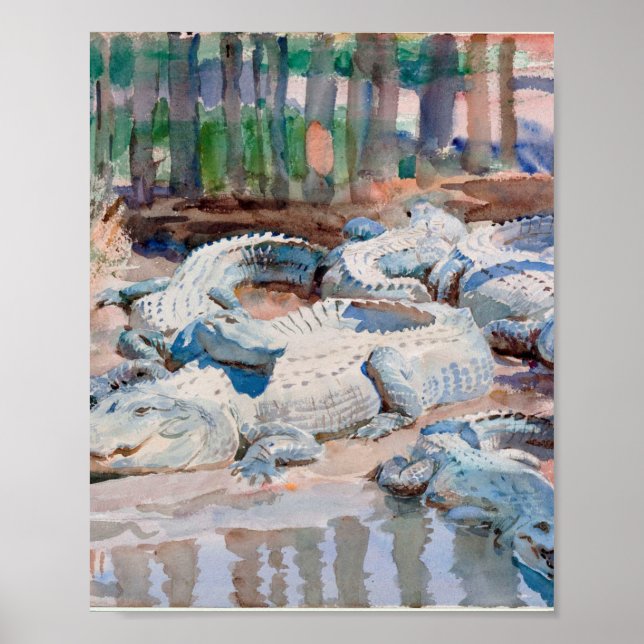 Póster Alligadores De Muddy De John Singer Sargent (Frente)