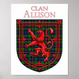 Póster Allison Tartan Scottish Plaid Lion Rampant