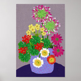 Póster Allium, Geranium, Poppy, Primrose y Daisy Poster