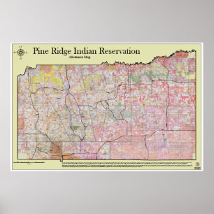Póster Allotas de reservas de pino ridge (con topografía)
