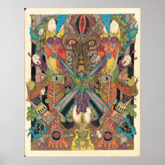 Póster Allower caminante terrestre (pasos en la madre)