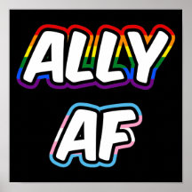 Ally AF II - Orgullo gay de la bandera LGBTQ