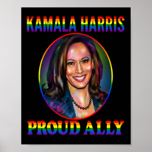 Póster Ally Kamala Harris Nuestro Mont Del Orgullo Gay De