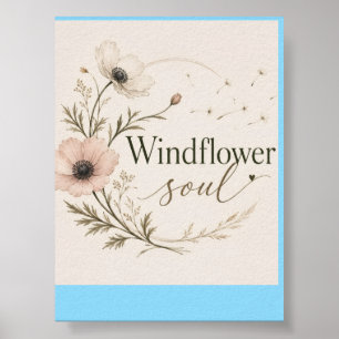 Póster Alma de flor de viento