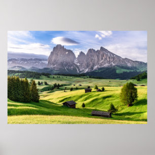 Póster Alma del asiento  Alpes Dolomitas, Italia