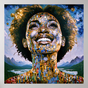 Póster "Alma Dorada, Cielos Infinitos"