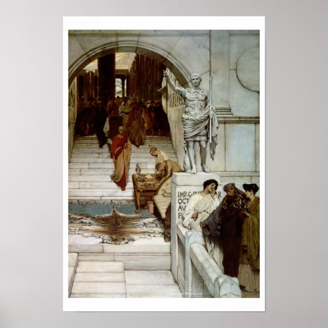 Póster Alma-Tadema | Audiencia en Agrippa's, 1875 (Frente)