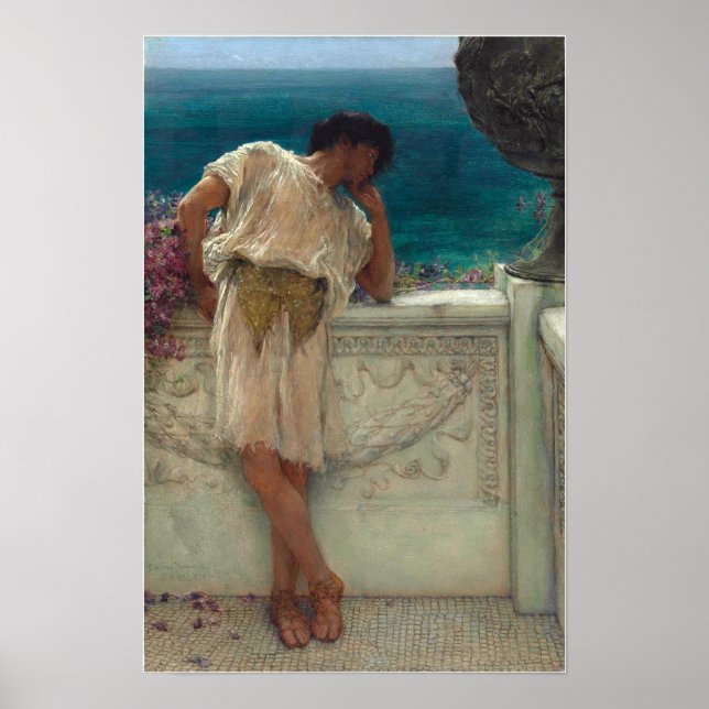 Póster Alma-Tadema - El poeta Gallus soñando (Frente)