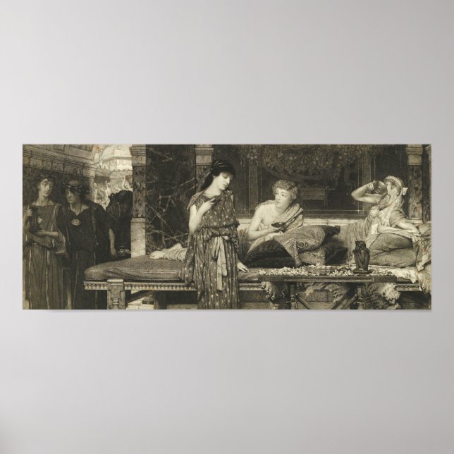 Póster Alma-Tadema - El Primer Curso, La Cena 1881 (Frente)