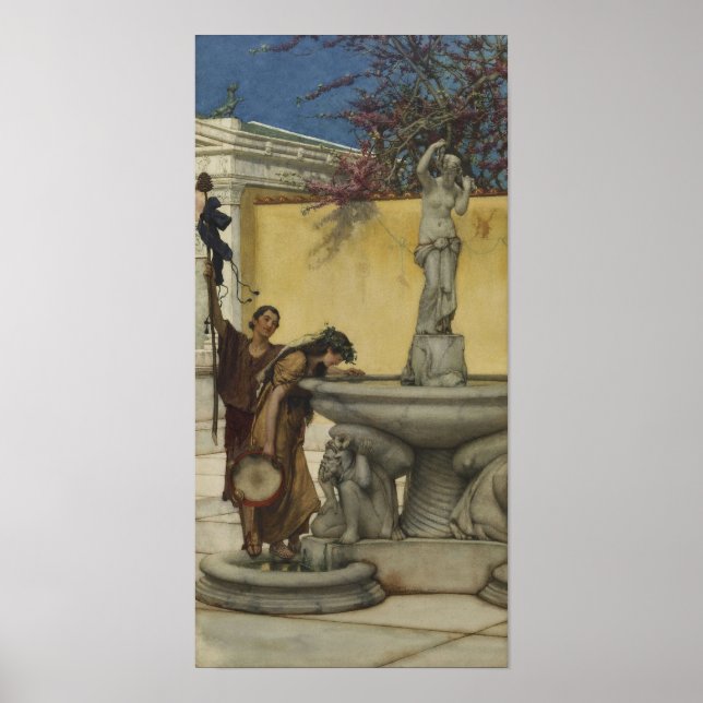 Póster Alma-Tadema - Entre Venus y Baco (Frente)