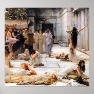 Póster Alma-Tadema - Las mujeres de Amphissa, detalle