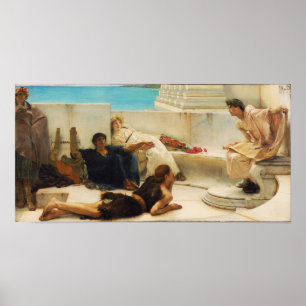 Póster Alma-Tadema - Leyendo desde Homer