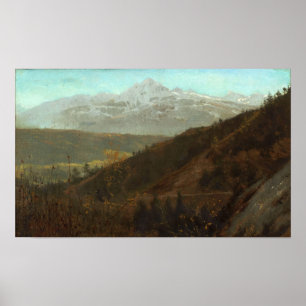 Póster Alma-Tadema - Paisaje montañoso
