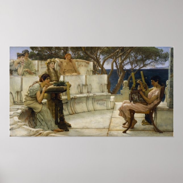 Póster Alma-Tadema - Safo y Alceo (Frente)