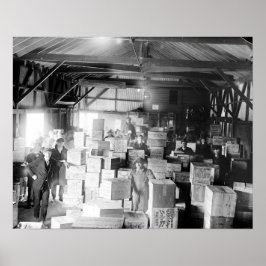 Póster Almacén de whisky de contrabando, 1920. Foto antig