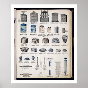 Póster Almacenamiento y utensilios de la cocina de un