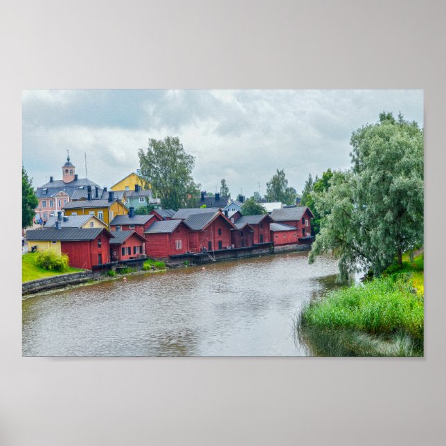 Póster Almacenes rojos, Porvoo, Finlandia (Frente)