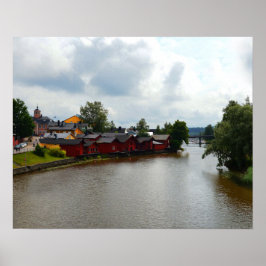 Póster Almacenes rojos, Porvoo, Finlandia