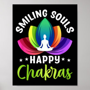 Póster Almas sonrientes Chakras felices Meditación Espiri