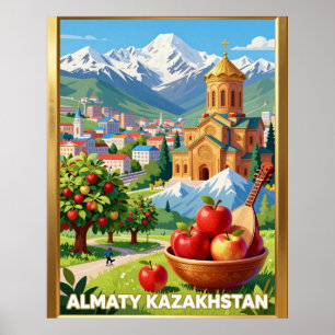 Póster Almaty Tian Shan Viajes de Montaña