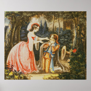 Póster Almaviva se arrodilla ante su esposa en contrición