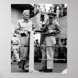 Póster Almirante Bull Halsey y Almirante McCain